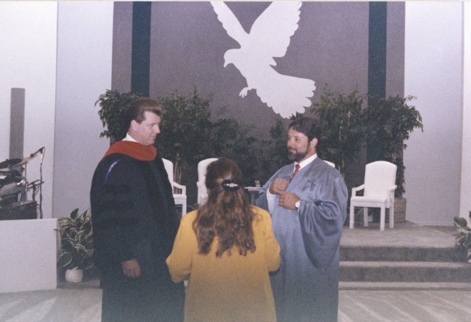Dr. Barclay presenting a diploma